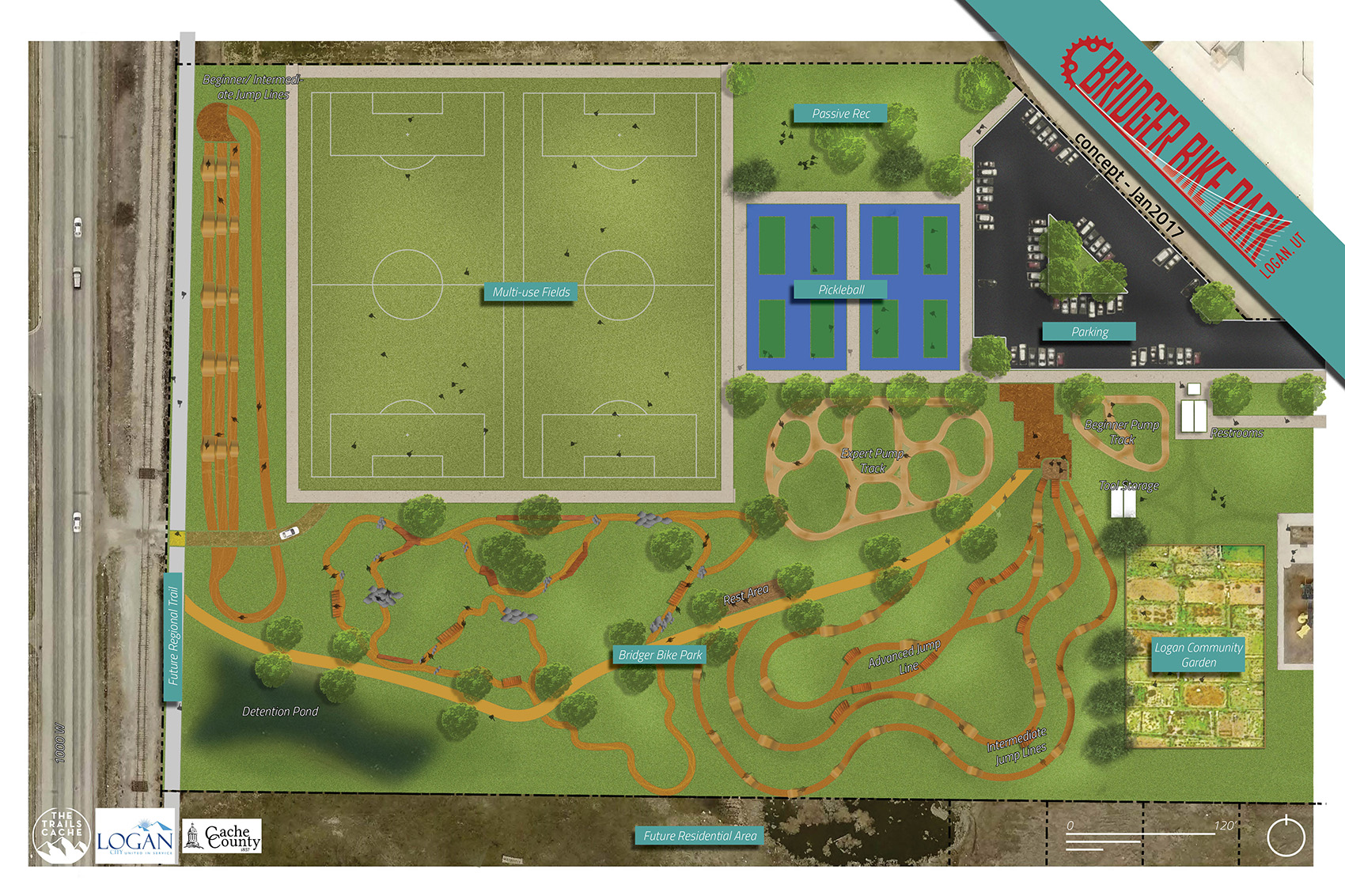 Bridger Bike Park Concept Drawing