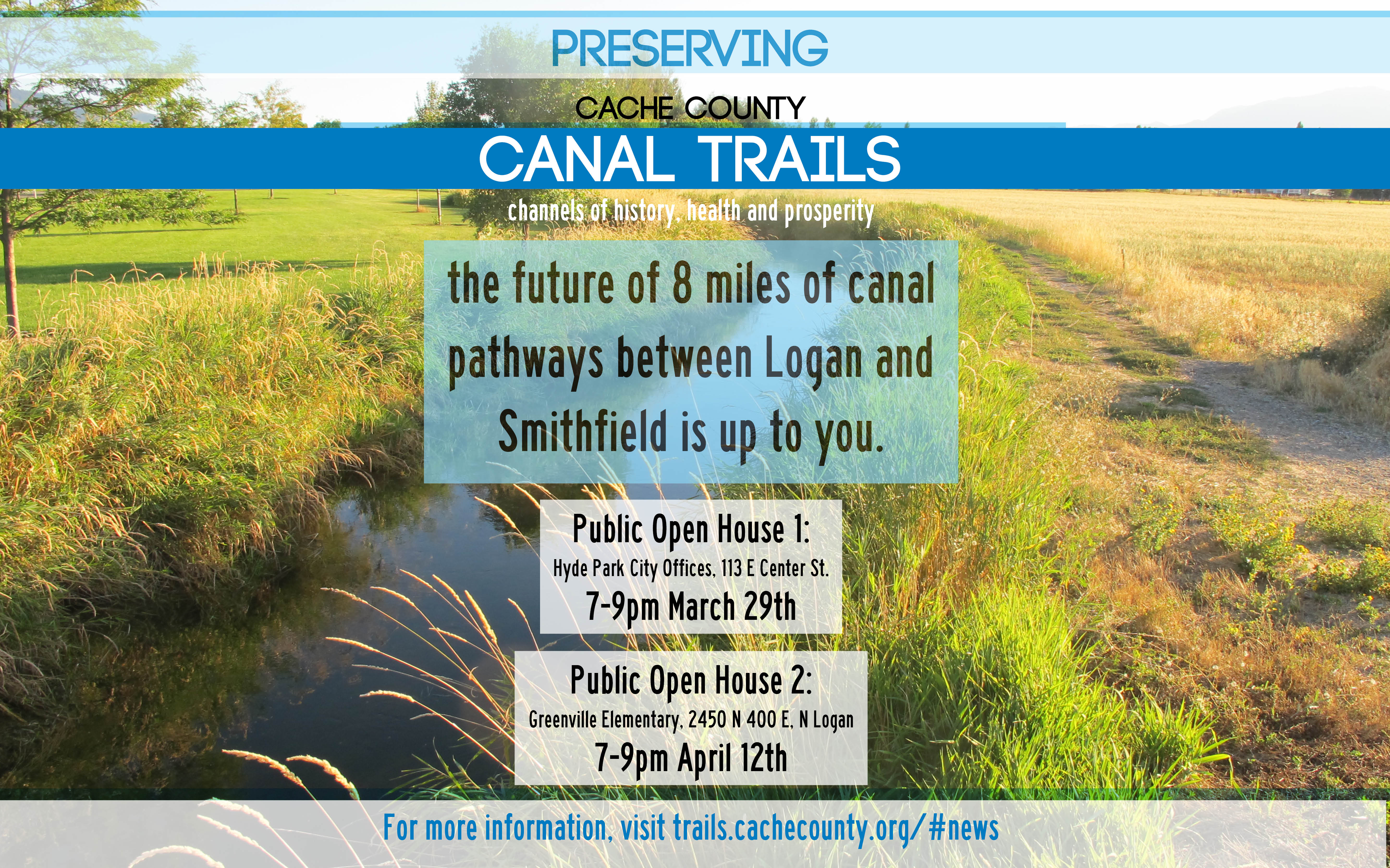 public open house meeting 3/29 hyde park, 4/12 North Logan